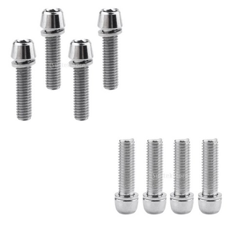 8pcs 자전거 줄기 나사 물병 케이지 볼트 소켓 나사, {"색상":"실버"}, {"수건소재":"스틸"}