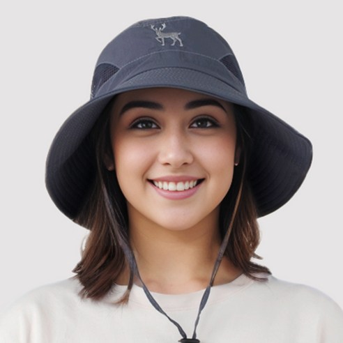 에버렛 자외선차단 대두 등산 낚시 모자, 차콜, FREE(프리사이즈 58mm)