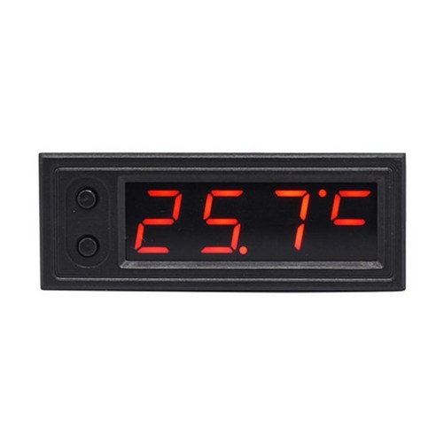자동차 시계 온도 전압 모니터 패널 미터 3 in 1은 프리미엄을 직접 대체합니다., 빨간색, 58x22mm, 플라스틱