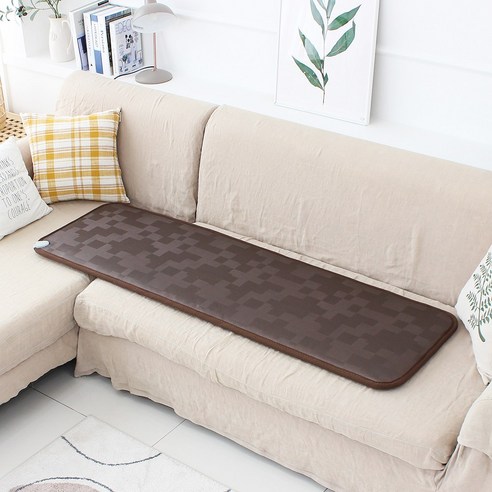 한일메디칼 온돌왕 전기방석 생활방수 두꺼운 3T 사무실, 체크브라운, 4인용(48 x 160cm)
