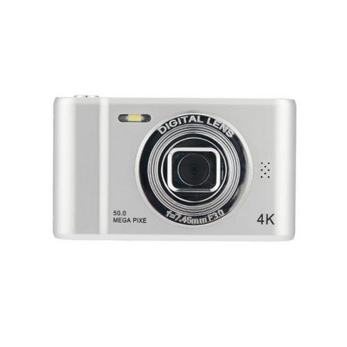 똑딱이카메라 디지털카메라 미니 레트로 4K Digital Camera 50 Megapixels HD Photography Travel Selfie 24 inch Screen EntryLevel, 3) Silver