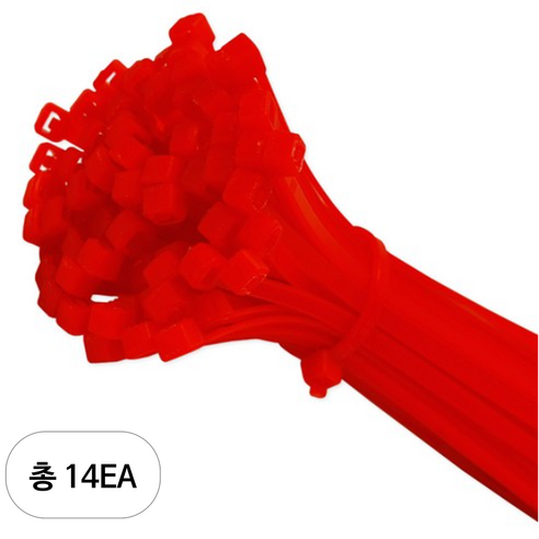 칼론 케이블 타이 레드 150mm KR-CTM 100p, 10개