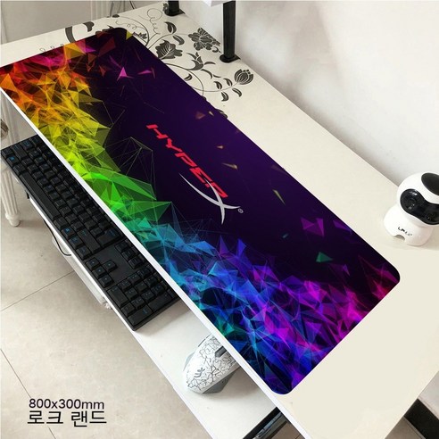 YJQ 마우스 패드 HyperX 대형 게이머 XXL 키보드 데스크 마우스 매트 800x300mm 카펫 고무 Tapis Souris 게이밍 노트북 CSGO 마우스 패드용, hyperX2080x30