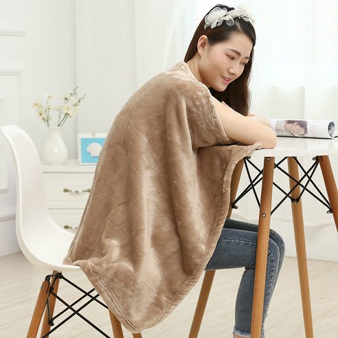 봄과 여름 따뜻한 담요 망토 담요 벨벳 담요 사무실 담요 두 목적 다리 일치하는 점심 휴식 다리 커버 무릎 담요, 1X0.7M 라이트 커피, 하나