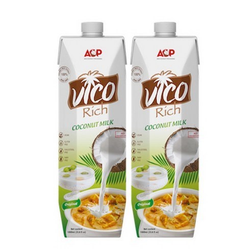 비코 리치 유기농 코코넛 밀크 1000ml X 2개 첨가물 없는 코코넛밀크100%, 유기농 코코넛 밀크 1000ml 2개