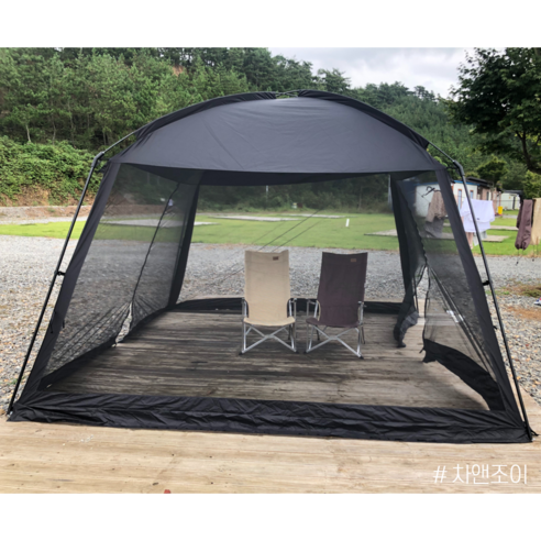 넓고 편안한 공간, 간편 설치, 완벽한 방수·방충: 차앤조이 모기장 타프쉘로 캠핑의 즐거움을 완성하세요!