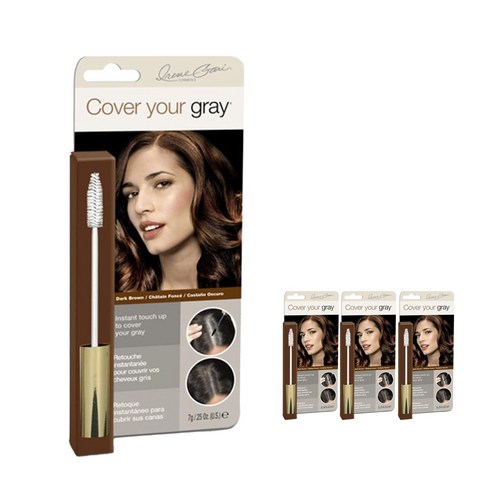 커버유어그레이 인스턴트 터치 업 헤어 마스카라 7g, Dark Brown, 4개