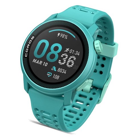 COROS 페이스 3 GPS 스포츠 스마트 워치, GPS + 블루투스, 블루 워터 그린 실리콘, 41.9mm