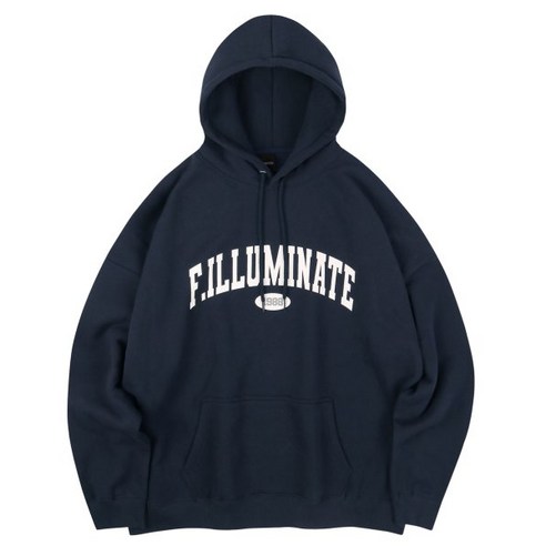 FILLUMINATE 오버핏 1988 아치 로고 후디-네이비 Overfit 1988 Arch Logo Hoodie-Navy