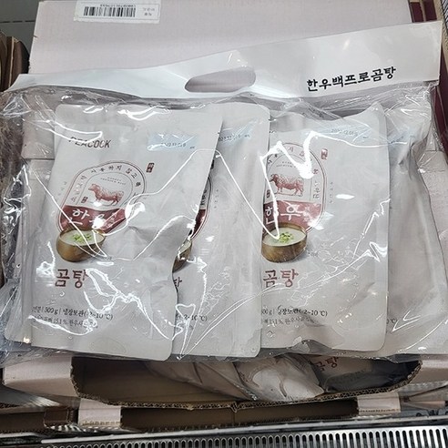 피코크 한우 사골곰탕 500g x 4입, 종이박스포장, 4개