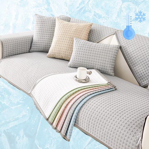 여름 무더위를 잊게 해줄 시원한 휴식, 코팅블루 냉감 쇼파패드 4인용쇼파패드