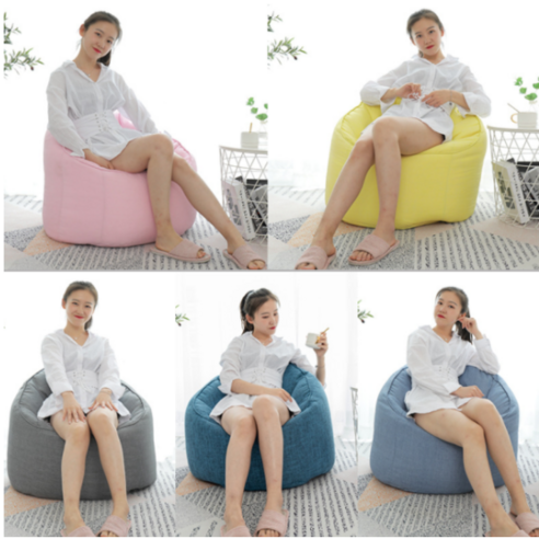빈백 1인용 쇼파 스툴 좌식의자, 네이비