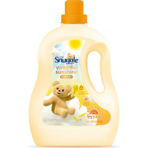 스너글 허거블 선샤인 섬유유연제 햇빛건조향 본품, 1.8L, 12개