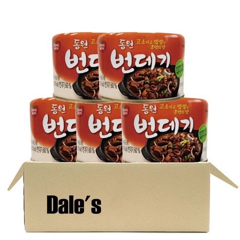 데일즈기획 동원 번데기 캔 통조림, 130g, 5개