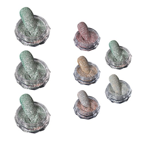 블럭마트 반짝이 네일파우더, type6(3개)+랜덤5개