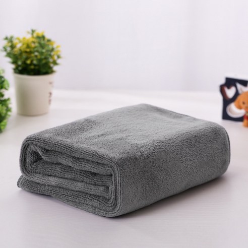 ZZJJC 극세사 수건 드라이 스카프 털 빠짐 없는 주방 청소 물수건, 그레이/55, 600g 30*30