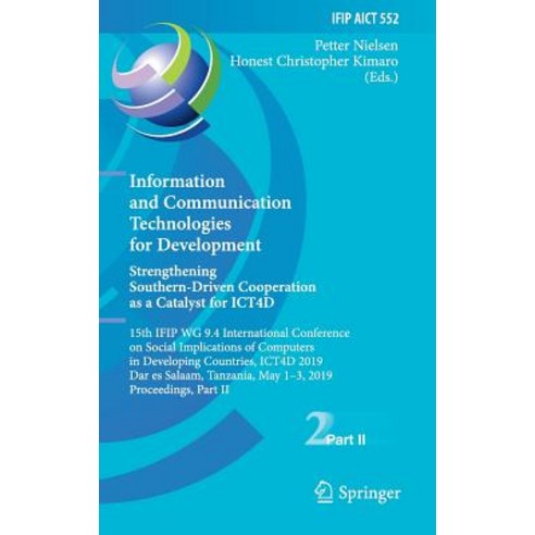 (영문도서) Information and Communication Technologies for Development. Strengthening Southern-Driven Coo... Hardcover, Springer