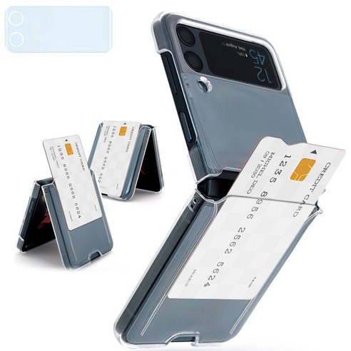 갤럭시 Z 플립 4를 편리하고 안전하게 지키는 워너프 클리어 하드 카드 슬롯 케이스