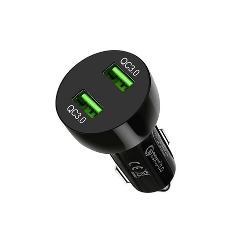 QC3.0 자동차 충전기 듀얼 usb 자동차 전화 충전기, 새로운 디지털 디스플레이 QC3.0 QC3.0