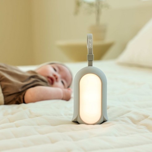 백색소음기 아기 신생아 수면등 쉬소리 아기재우는기계 꿀잠프렌즈, 1개, 회색