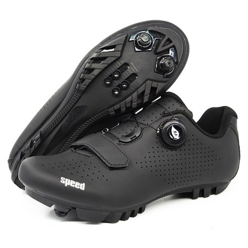스토리원 자전거 클릿 슈즈 MTB 사이클 로드 신발 SH-896, 270, 블랙-MTB