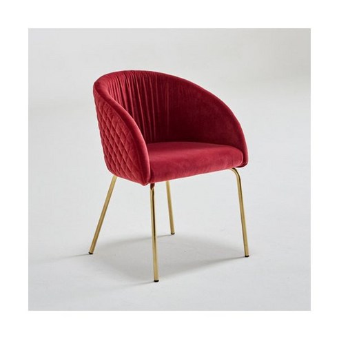 CZ4111 벨벳 등받이 골드 암체어 2colors, 와인, 1개