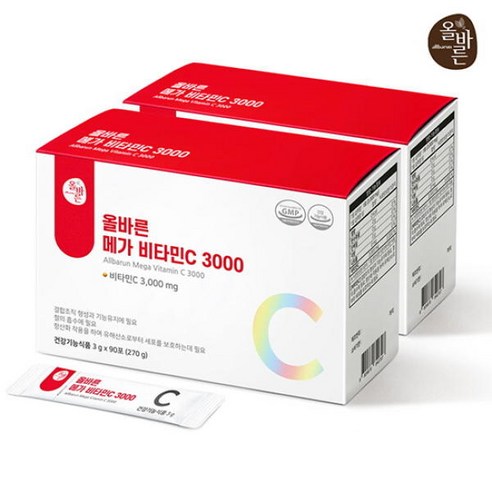 올바른 메가 비타민C 3000, 540g, 1개