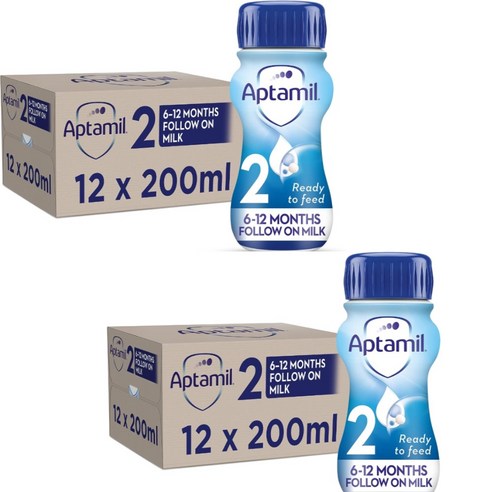 압타밀 액상분유 2단계 200ml 12개입 2팩, 200ml, 24개