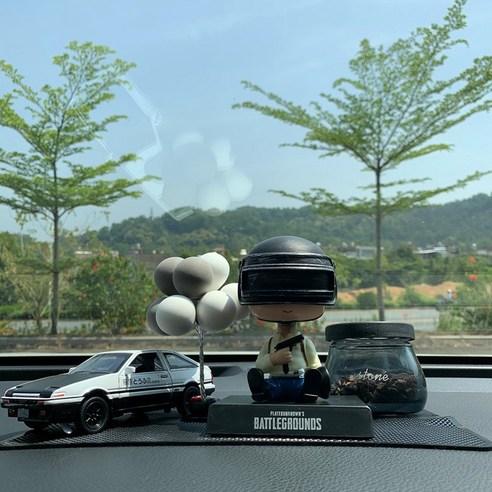 차 싣다 향수 차 안 액세서리 진열품 개성 창의 합금 모형 차 위 장식 선물 여자, 1 건, Ae86 먹닭남 비석자리 회백구 매트