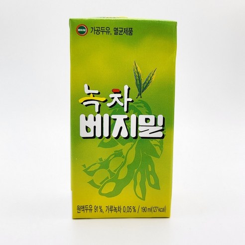 정식픔 녹차베지밀 두유팩, 8개, 190ml