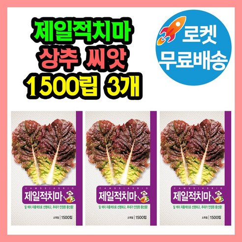 제일 적치마 상추 씨앗 (합 4500립) 쌈채소 종자, 3개