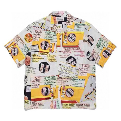 남성 하와이언 셔츠 간지 수입 반팔 남방 와코 마리아 마이티 크라운 올 프린트 하와이안