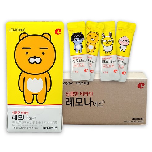 경남제약 상큼한비타민 레모나 에스산 카카오패키지 1.5g, 135g, 12개