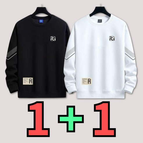 티메스 남자 간절기 맨투맨 데일리 라운드넥 긴팔 티셔츠