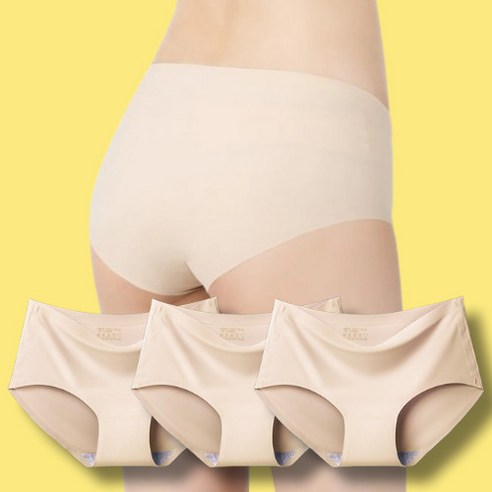 사각마켓 여성 노라인 무봉제 위생 심리스 레깅스 팬티 3p