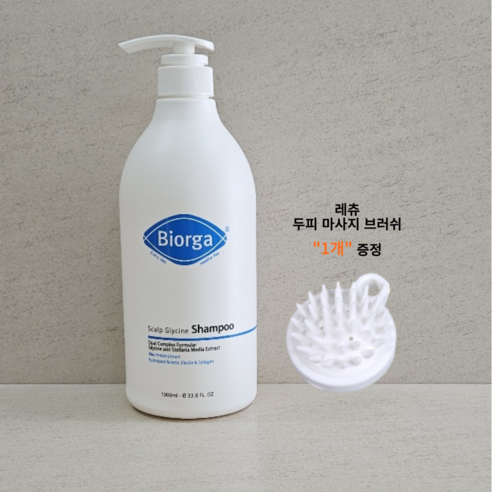 바이오가 두피 글라이신 샴푸 레츄 두피 마사지 브러쉬 포함, 1개, 1000ml