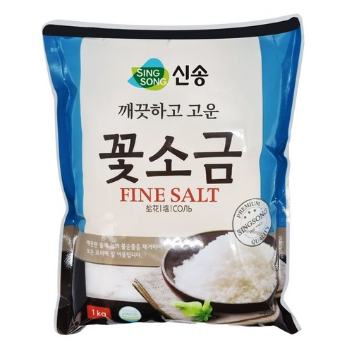 신송식품 꽃소금 1Kg x 3봉, 3개