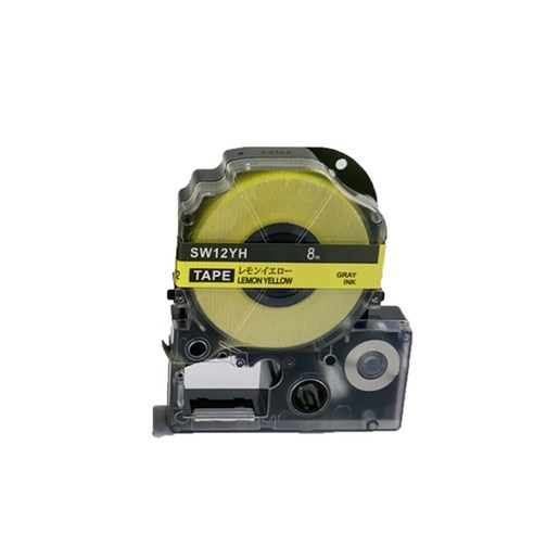[호환] 엡손 라벨 프린터 테이프 9 12 18 mm LW-K200BL LW-K420 OK730 라벨지 핑크 그린 블루 옐로우 파스텔, 9mm, 레몬 옐로우 1개