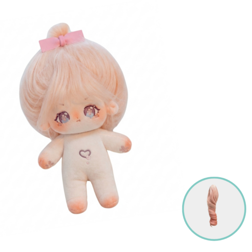 티니숲속 20cm 솜인형 루루 뼈깅 가발 의상 세트, 1개, 루루+가발, 20cm