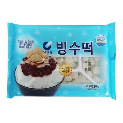 스위트웰 빙수떡200g, 200g, 3개