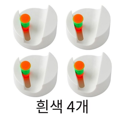 걸레 후크 무료 천공된 걸레 클립 욕실 수납 유물 걸이 빗자루 걸이 강력 접착제 다기능, 1개[체험], 백색
