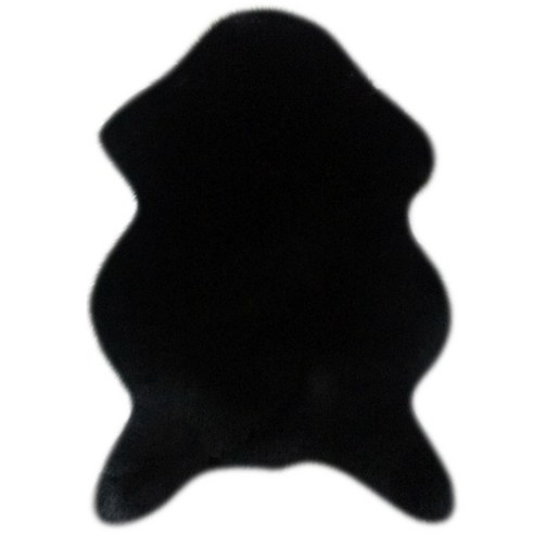 인조 모피 양가죽 러그 푹신한 매트 룸 소파 커버 침대 털이 얽히고 설킨 바닥 카펫, 검은 색, 유형5