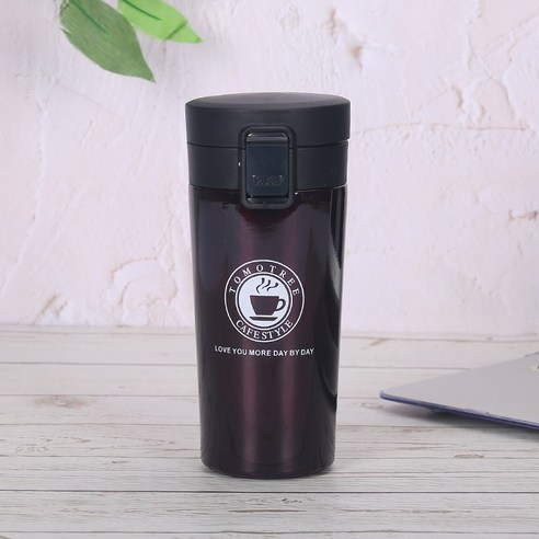 ZZJJC 아이디어 보온병 아이디어 텀블러 아웃도어 보온병, 딥퍼플, 380ml