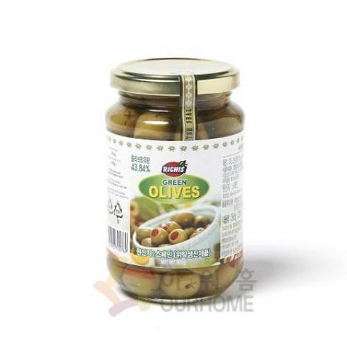그린올리브 피멘토 리치스 360g, 1개, 단품 리치스올리브 그린올리브 피멘토 리치스 360g, 1개, 단품 리치스올리브