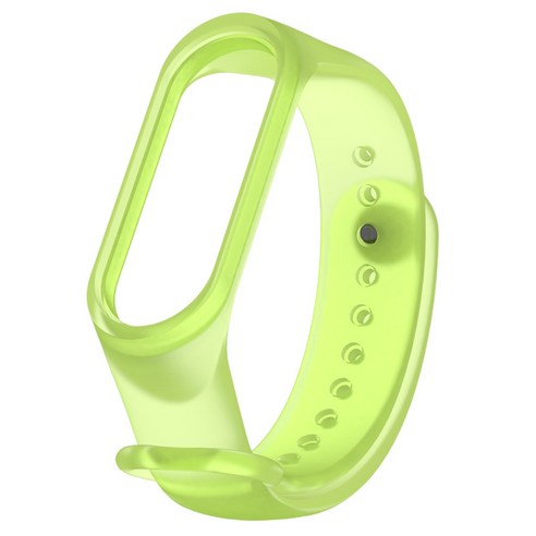 Mi Band 5/6 용 소프트 교체 팔찌 팔찌 시계 밴드 스트랩, 녹색, 손목 둘레 5.5-8.7 인치, TPU