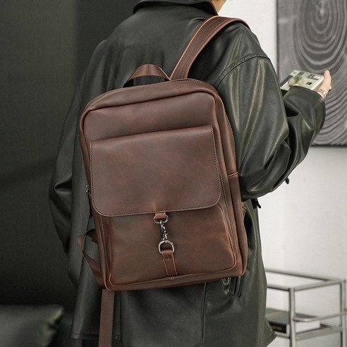 DFMEI 새로운 레트로 유행 배낭 한국어 스타일 남자 가방 캐주얼 배낭 가방 여행 가방 패션 가방