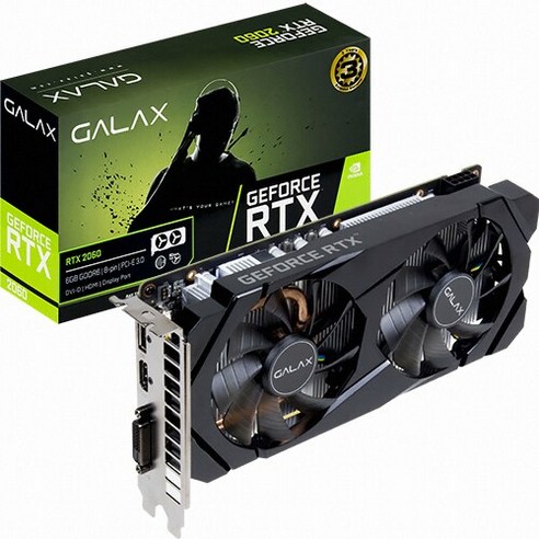 (갤럭시) GALAX 지포스 RTX 2060 BLACK D D6 6GB