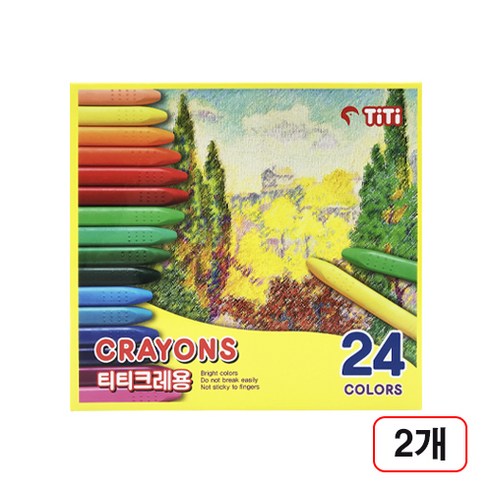티프라임 목색연필 24색(티티경인) 2개입