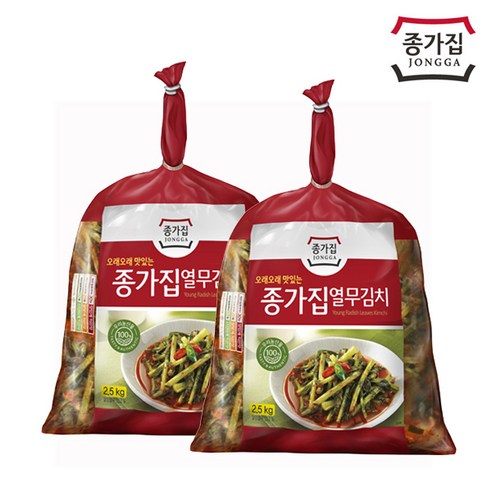 (세트)열무김치2.5kg+2.5kg/ 갓담은 생김치 발송, 2.5kg, 2개