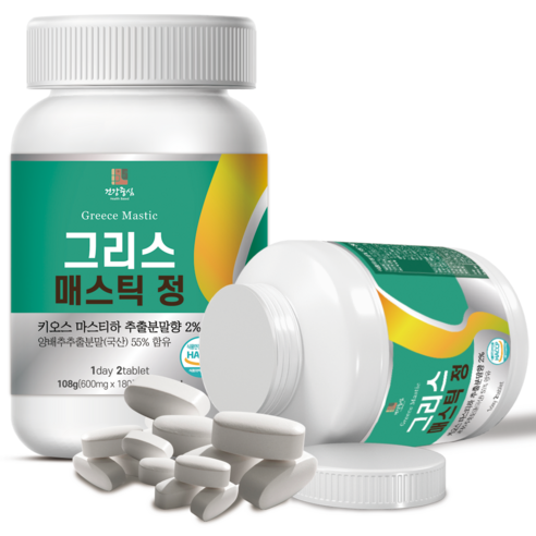 건강중심 그리스 매스틱 정 600mg 180정 3개월분 영양제, 1개